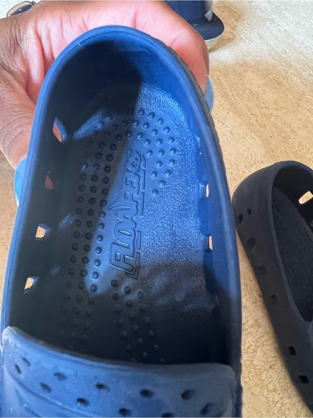Boys Floafer Slip-On Perforated Navy Comfort Loafers - MSRP $45 - Picture 5 of 7